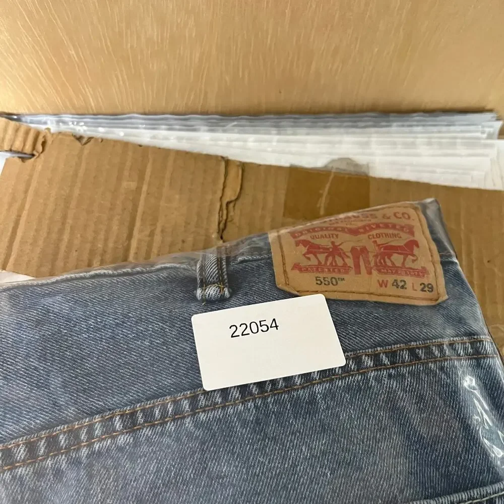 Levis 550‎ Jeans Mens Size W42 L29 Blue Relaxed Fit Tapered Denim Casual